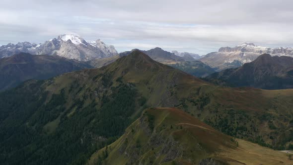 Above Italian Dolomites Alps ,Pass Giau
