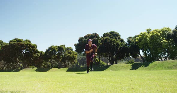 Baseball player during practice session alt