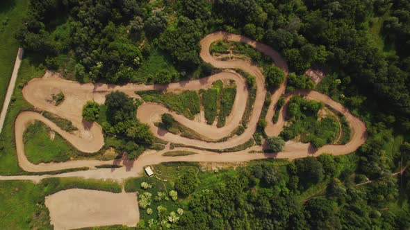 Motocross Track in the Middle Oa Greenf Countryside alt