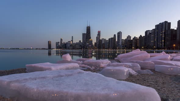 Chicago Skyline Motion Time Lapse  alt