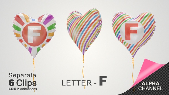 Balloons with Letter - F