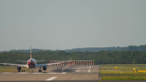 Airplane Takeoff Rear View