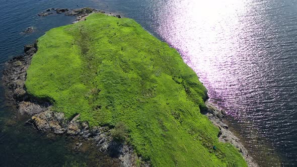 Aerial View of an Island By Bruckless in County Donegal - Ireland alt