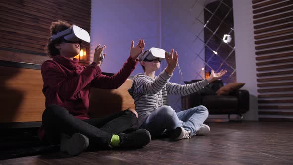 Diverse Friends Exploring Virtual Reality at Home alt