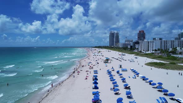 Coast city of Miami Beach Florida United States. Tropical scenery. alt