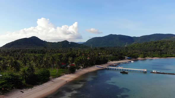 Beautiful high view of nature with sea ocean alt