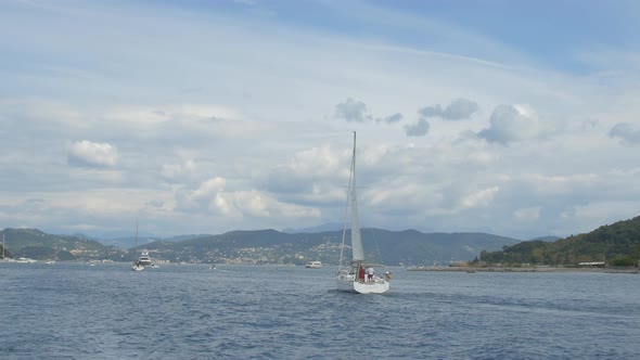 Sailing on the Ligurian Sea