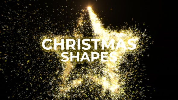Christmas Particles Shapes Gold