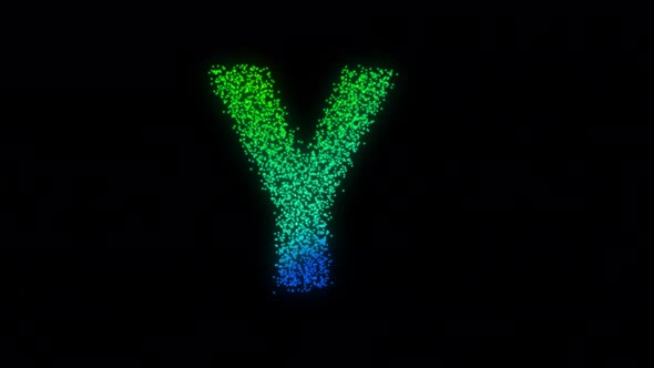 Y Letter Gradient With Particles