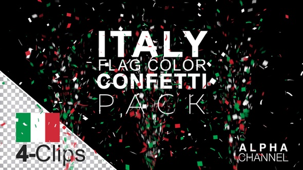 Italy Flag Color Celebration Confetti Pack
