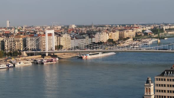 City Panorama of Budapest on the Danube River alt