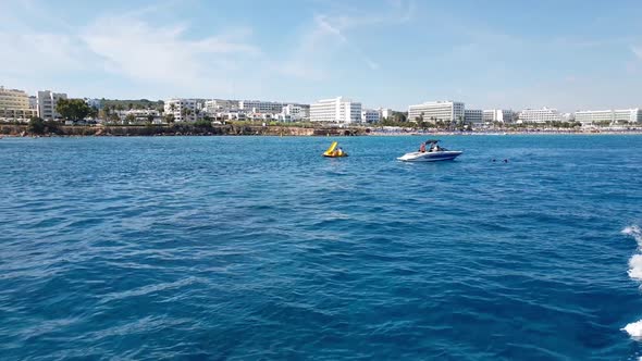 The Mediterranean Traffic Along Protaras, Cyprus