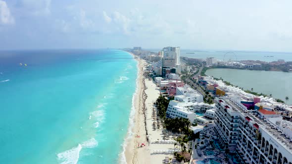 Beautiful Aerial View of the Beaches in Mexico Near Cancun Playa Del Carmen alt