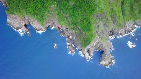 Yilan Coastline in Taiwan Mountan Terrain of North East Sea Shore Near Taipei City alt
