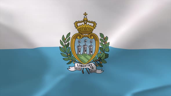 San Marino Waving Flag Animation 4K Moving Wallpaper Background alt