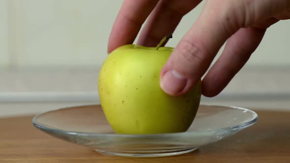 Put the Apple On the Glass Plate