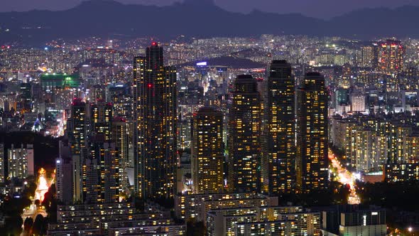 Gangnam Dogok Building Seoul Night alt