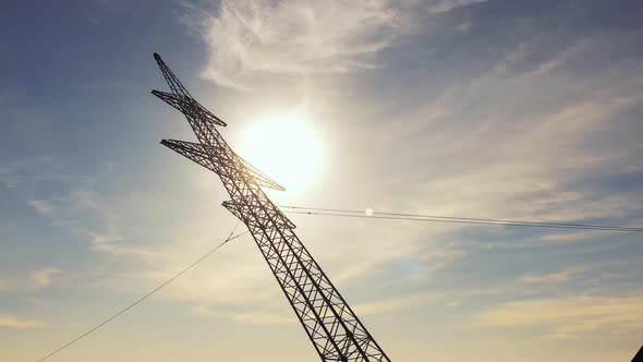Lifting the Power Line Mast