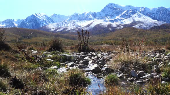 Altai Mountain Plateau Eshtykel. 