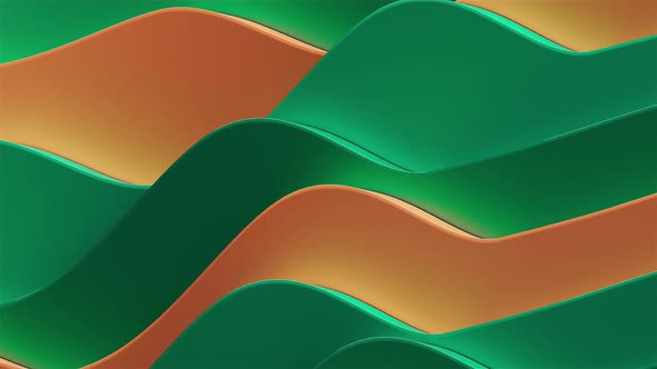 Green And Orange Plastic Toy Wave