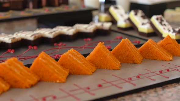 Buffet desserts, Hotel concept. alt