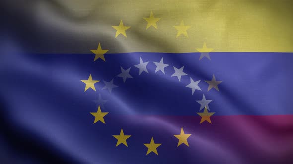 EU Venezuela Flag Loop Background 4K