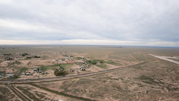 Takeoff Departing Roswell New Mexico In Helicopter Above Airport