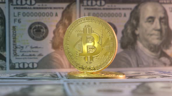 Cryptocurrency of Bitcoin and Dollars alt