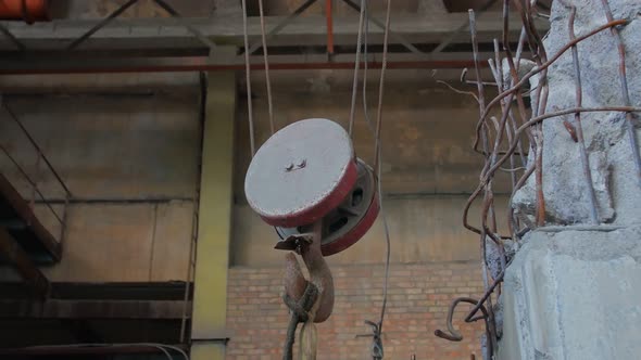 Industrial Crane Hook Closeup alt