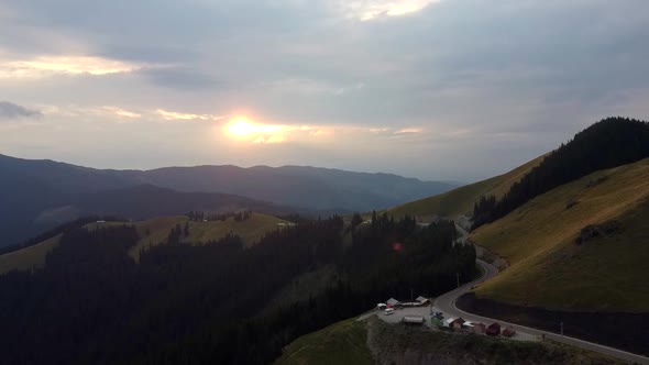 Belvedere View Point On Trans Rarau Road In Mountains, Romania alt