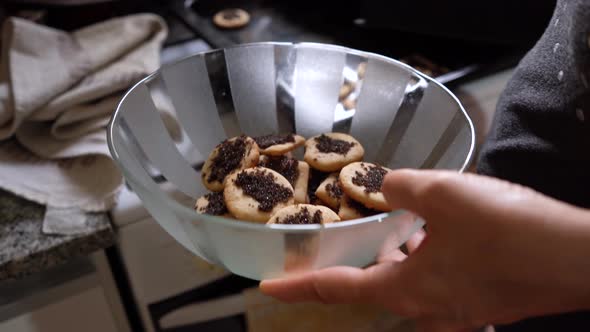 Tasty Cookies Freshly Baked At Home - close up shot alt