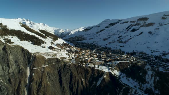 Aerial View Of Les Deux Alpes