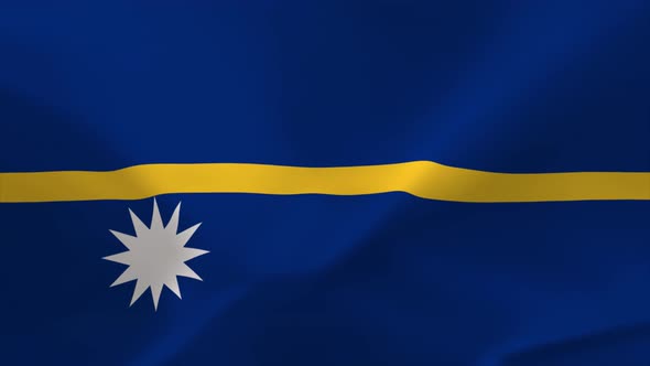Nauru Waving Flag Animation 4K Moving Wallpaper Background alt