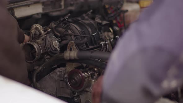 Faulty Car Engine Repair Refurbished In A Repair Shop 1 alt