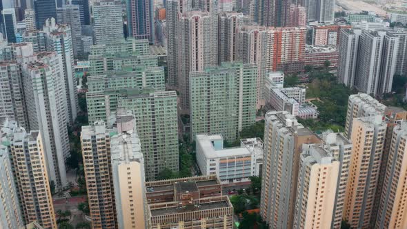Top view of Hong Kong downtown alt