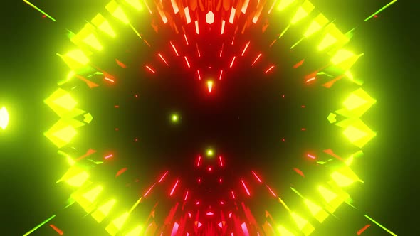 Yellow Sunny Equalizer Vj Loop With Red Dots Background HD, Motion Graphics