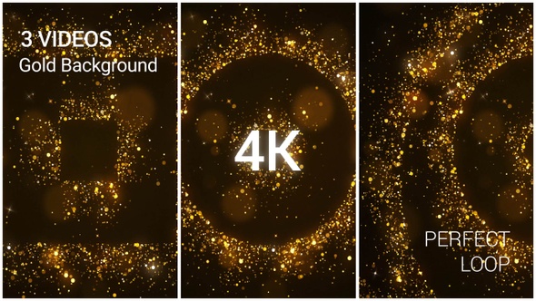 Gold Particle Background 4K