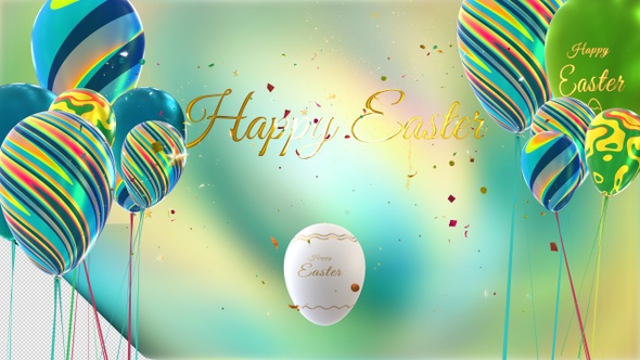 Happy Easter Alpha Channel