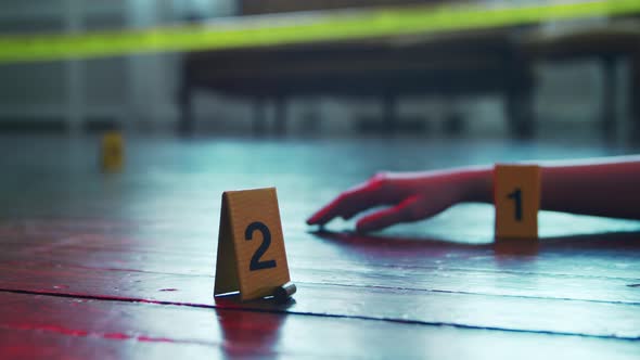 Closeup of a Crime Scene in a Deceased Person's Home. alt