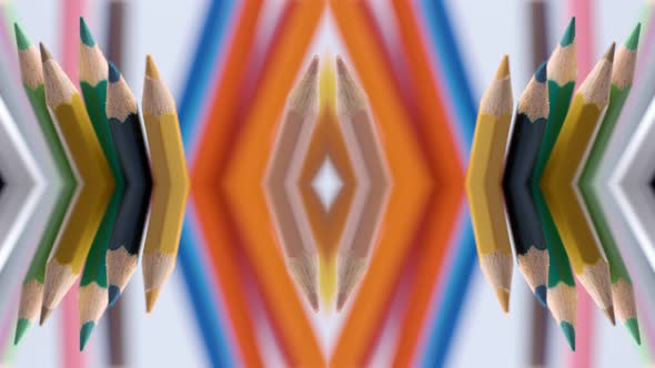 Coloured Pencils in a Row alt