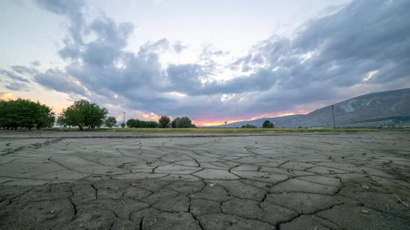 Global climate change and drought. timelapse  alt