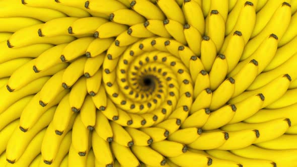 3D Bananas Swirl Flower Loop alt