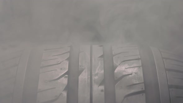 Tire Smokes Due To Slip