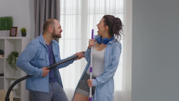 Cleaning and Singing alt