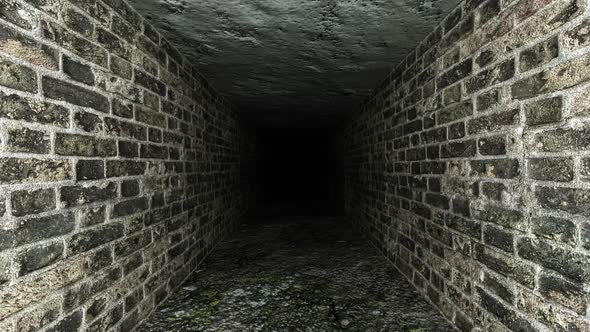 4k Gloomy Brick Corridor