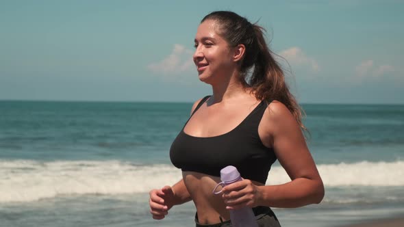 Enjoyable Morning Run on the Beach