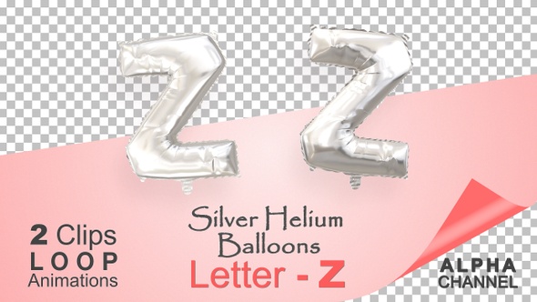 Silver Helium Balloons With Letter – Z
