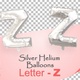 Silver Helium Balloons With Letter – Z - VideoHive Item for Sale
