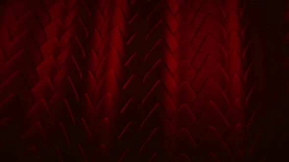 Abstract Scale Wavy Pattern Red Background