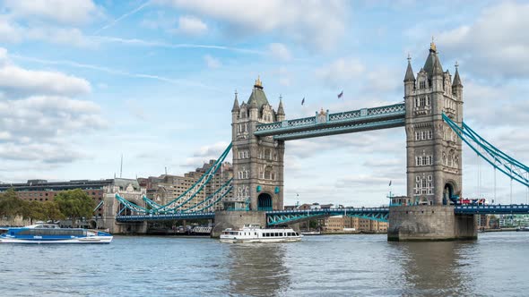Tower bridge at sunny day, London, UK